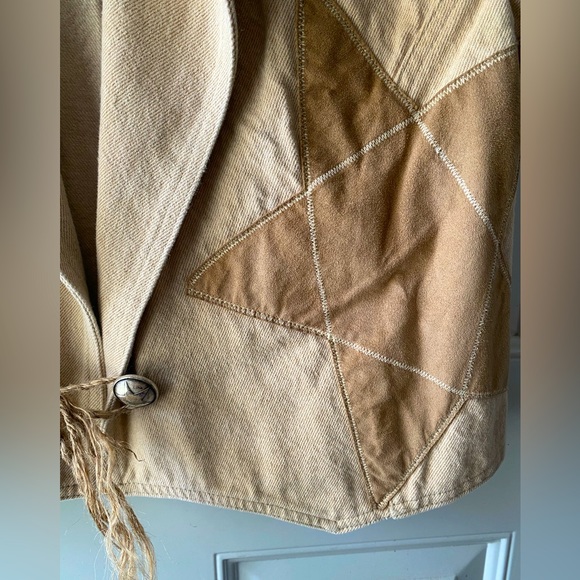 Its A Kick Jackets & Coats Vintage Tan Denim Vest Poshmark